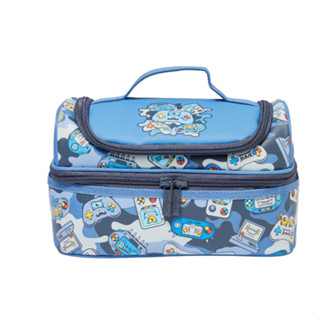Smiggle Game Away Double Decker กระเป๋าใส่กล่องอาหารกลางวัน กระเป๋าถือ กันน้ํา