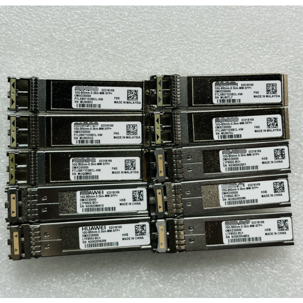 สําหรับ Huawei OMXD30000 02318169 10G 10 โมดูลออปติคอลหลายโหมด Gigabit 850NM 0.3KM SFP