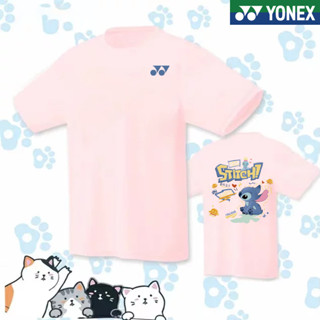 Yonex ชุดกีฬาแบดมินตัน สําหรับผู้ชายและผู้หญิง แห้งเร็ว กีฬาวิ่ง เสื้อยืดฟิตเนส เหงื่อ ระบายอากาศ ปิงปอง เสื้อเทนนิส สบาย เสื้อทัวร์นาเมนต์