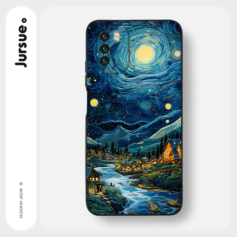 JURSUE เคสไอโฟน เคสซิลิโคนนุ่มกันกระแทกน่ารักตลก เคสโทรศัพท์ สีดำ Compatible for POCO X3 Pro GT NFC F3 F4 M4 M3 M2 Redmi Note 9 10 11 9S 10S Xiaomi พลัส Y3768