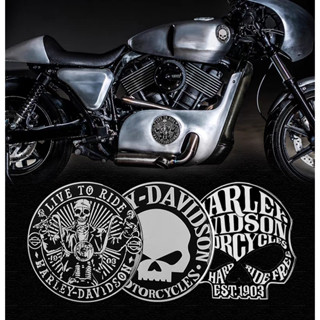 สติ๊กเกอร์อลูมิเนียมโลหะสําหรับติดตกแต่งหมวกกันน็อครถจักรยานยนต์ Harley-Davidson