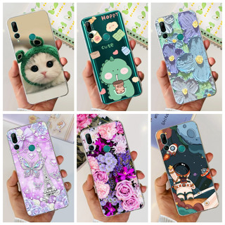 Huawei Y9 Prime (2019) STK-L21 / Y9 (2019) JKM-LX1 เคส TPU ซิลิโคนนิ่ม ลายไดโนเสาร์ แมวน่ารัก