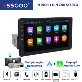 Essgoo เครื่องเล่น Mp5 วิทยุ 1 Din หน้าจอสัมผัส Ips Tf Fm Usb 9 นิ้ว พร้อม Carplay และ Android สําหรับรถยนต์