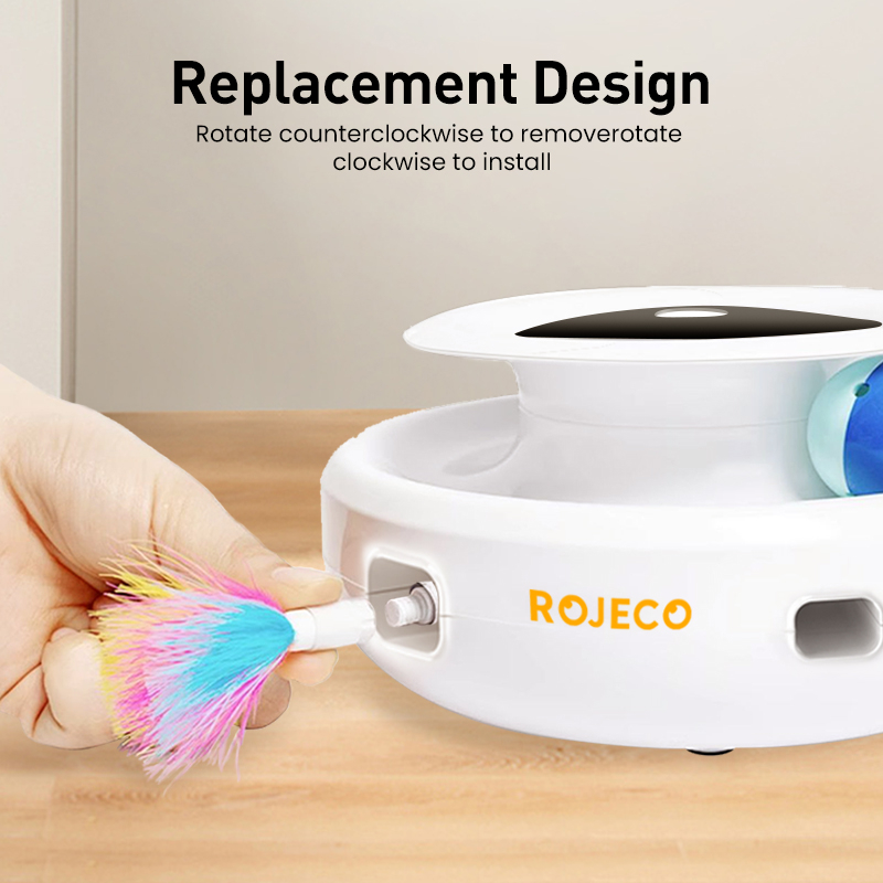Rojeco ของเล่นแมว 2 In 1 ของเล่นแมว แบบโต้ตอบ สําหรับแมวในร่ม — صورة 5