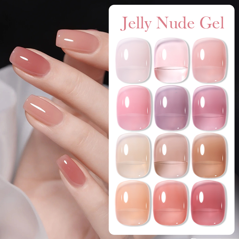 BORN PRETTY Nail Gel Polish Jelly Milky White Gel Polish 10ml