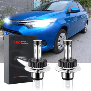 หลอดไฟหน้ารถยนต์ LED T12 6000K สีขาว แบบเปลี่ยน สําหรับ Toyota Vios E Spec &amp; J Spec NCP150 (1 คู่)