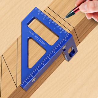 Inch Miter Triangle Ruler 3D Multi Angle measuring Ruler High Precision Layout Measuring Tool For Engineer Carpenter Woodworking Square Protractor Drawing Line Ruler