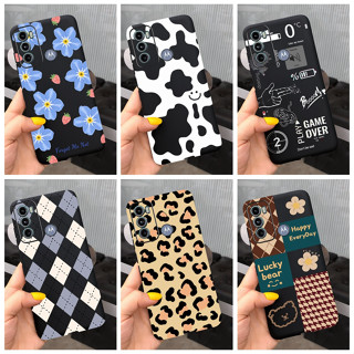 เคสโทรศัพท์มือถือ ซิลิโคนนิ่ม พิมพ์ลายน่ารัก สีดํา สําหรับ Motorola Moto G60 G40 MotoG60 MotoG40fusion