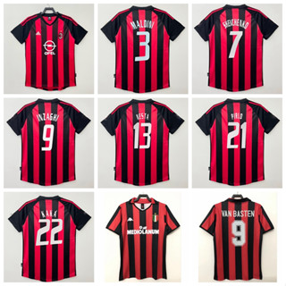 เสื้อกีฬาแขนสั้น ลายทีมชาติฟุตบอล Kaka Shevchenko Maldini Gattuso Inzaghi Nesta Pirlo Van Basten 1988-89 02-03 Season