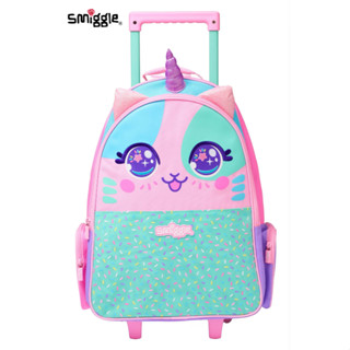 Smiggle Best Budz กระเป๋าเป้สะพายหลัง พร้อมล้อเลื่อน