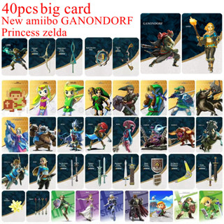 [SIMHOA] Amiibo Card ชิปการ์ดเกม Zelda Amiibo The Legend of Zelda:Tears of The Kingdo Zelda Ghost God Sword 40 ชิ้น