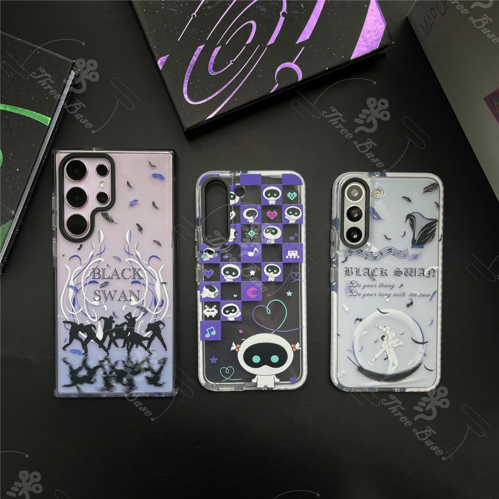 เคสโทรศัพท์KPOP Black Swan JIN Wootteo JK JIMINสําหรับiPhone 16 PROMAX 15 PRO 14 PRO 14 PLUS 13 PRO 