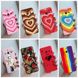 เคสโทรศัพท์มือถือ TPU แบบนิ่ม ผิวด้าน ลายหัวใจ สําหรับ Realme 11 Pro 11 Pro+ 5G 2023 11 Pro Plus