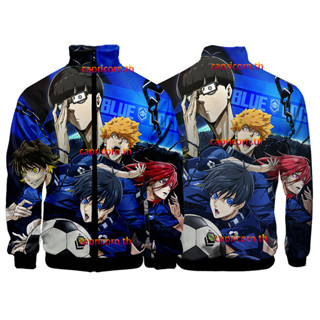 New Anime BLUE LOCK Isagi Yoichi/Reo Mikage/Kunihami Rensuke/Chigiri Hyoma Vertical Collar Zipper Clothing Japanese Mens Fashion Womens Loose Sweater Unisex Casual Long  Sleeve  Jacket Top Cosplay