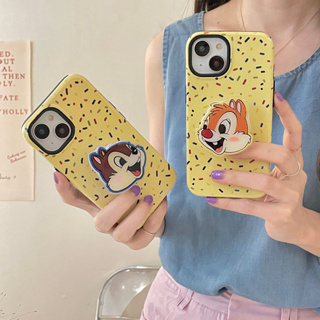 เคสโทรศัพท์มือถือ ป้องกันกล้อง ลาย Chip n Dale น่ารัก สีสันสดใส สําหรับ iPhone 14 13 12 11 Pro Max