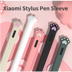 เคสปากกาสไตลัส ซิลิโคน กันตก ลายการ์ตูนอุ้งเท้าแมวน่ารัก สําหรับ Apple Pencil 1 2 Xiaomi