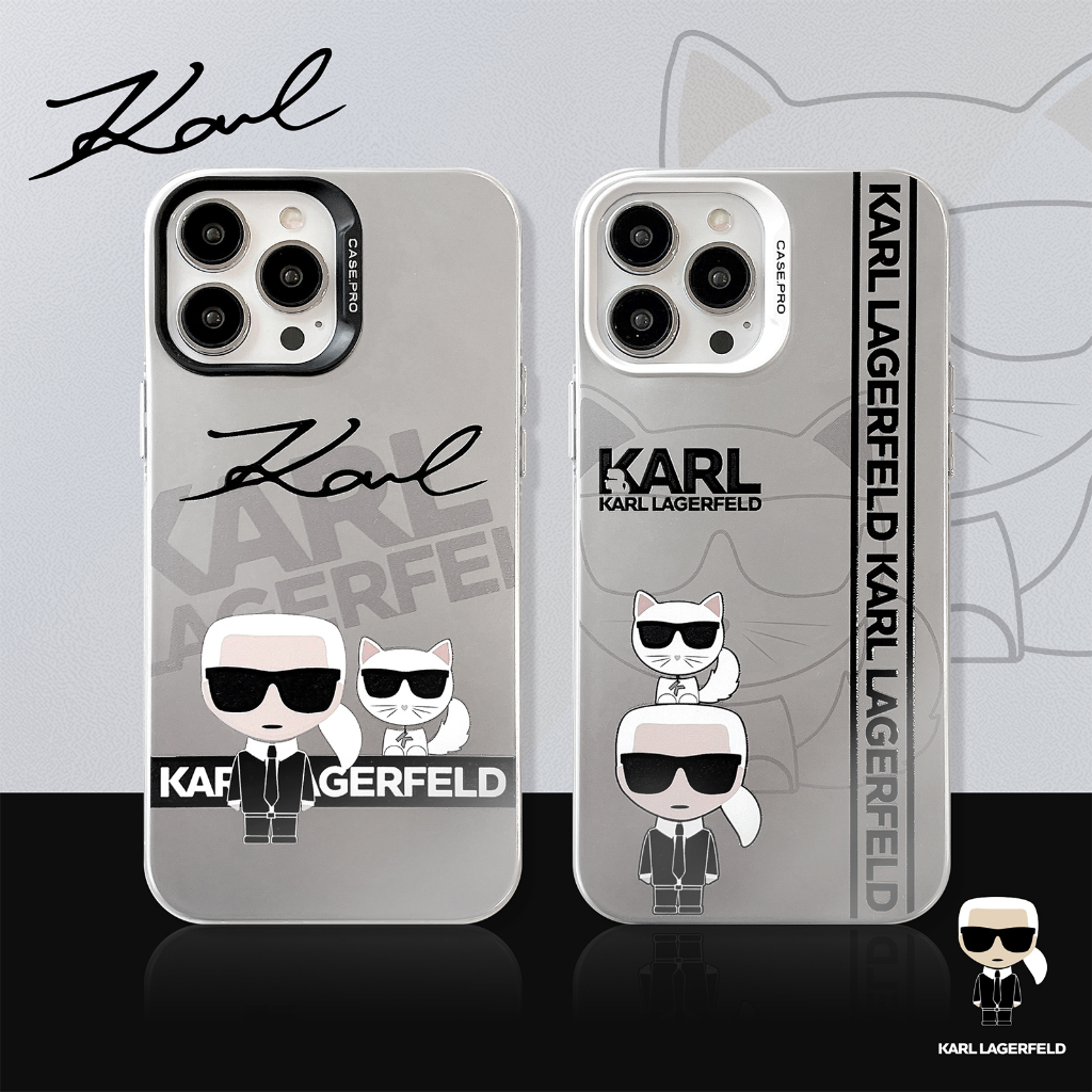 เคสโทรศัพท์มือถือแฟชั่น ลาย Karl Lagerfeld สําหรับ iphone 15 Pro Max i15 15Pro 14 Pro Max 13 Pro Max 13 Pro i11 12Pro 12 Pro Max