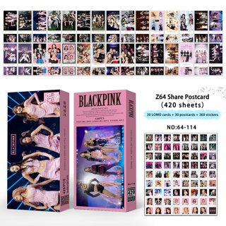 โปสการ์ดอัลบั้ม Blackpink Born Pink (30 ชิ้น) + Photocards (30 ชิ้น) + สติกเกอร์ (144 ชิ้น)