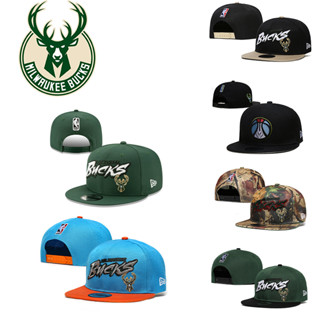 หมวกบาสเก็ตบอลหมวกบาสเก็ตบอล Nba Hat Snapback Milwaukee แฟชั่นผู้ชาย