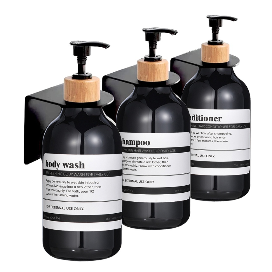 500ml ห ้ องน ้ ําสบู ่ Dispenser ติดผนังแชมพูเจลอาบน ้ ําโลชั ่ นรีฟิลขวดเปล ่ าอุปกรณ ์ ครัว