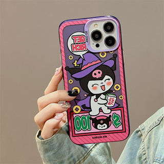 เคสโทรศัพท์มือถือแบบใส ลายคุโรมิน่ารัก สีเงิน สําหรับ iPhone 13 Pro Max 11 12 13 14 Pro Max 14