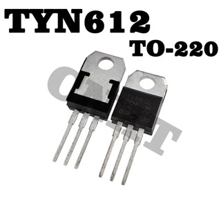 Tyn612 TO-220 ท่อประตูคริสตัล ควบคุมผ่านทางเดียว ซิลิคอน กระแสไฟ rms (It (rms)): 12A กําลังไฟ (PG (AV)): 500mW 1 ชิ้น