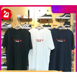 Vans ใหม่ เสื้อยืดลําลอง ผ้าฝ้าย แขนสั้น สําหรับผู้ชาย และผู้หญิง เหมาะกับการเล่นกีฬา