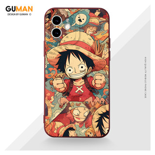 GUMAN เคสไอโฟน เคสซิลิโคนนุ่มกันกระแทกลายการ์ตูนอนิเมะตลก เคสโทรศัพท์ สีดำ Compatible for iPhone 15 14 13 12 11 Pro Max SE 2020 X XR XS 8 7 6 6S Plus xsmax 6splus 7plus 8plus พลัส XYM2298