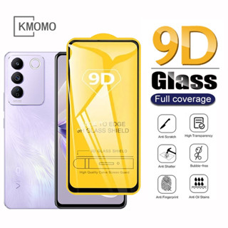 9D กระจกนิรภัยสำหรับ VIVO V27e V25 5G V25e V23 V23e V21 V21e 4G V20 SE V19 Neo V17 V15 V11i V11 Pro S7 S1 Pro T1x 4G T1 (778G) เต็มกาวเต็มฝาครอบปกป้องหน้าจอ