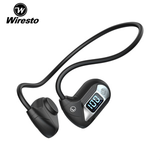 Wiresto หูฟังไร้สายบลูทูธ V5.3 จอแสดงผล LED ตัดเสียงรบกวน สําหรับวิ่ง เล่นกีฬา