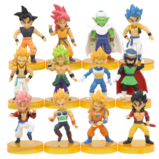 โมเดลฟิกเกอร์ PVC อนิเมะดราก้อนบอล Z Son Goku Piccolo Son Gohan Vegeta Broli Super Saiyan Q Version ขนาด 10 ซม. 12 ชิ้น ต่อชุด