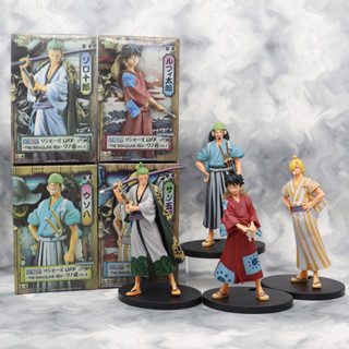 โมเดลฟิกเกอร์ PVC อนิเมะ One Piece Monkey D Luffy Roronoa Zoro Usopp Sanji Kimono ของเล่นสําหรับเด็ก ของขวัญ 4 ชิ้น ต่อชุด