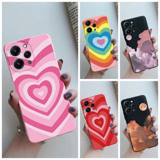 เคสโทรศัพท์มือถือ ซิลิโคนนิ่ม TPU ลายหัวใจน่ารัก แฟชั่น สําหรับ Xiaomi Redmi 12 Redmi12