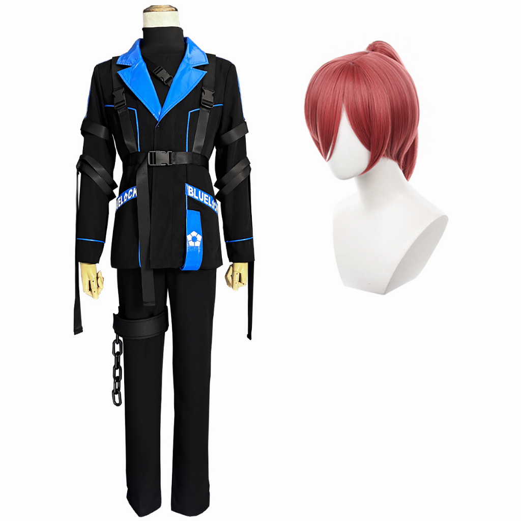 Holoun Blue Lock อะนิเมะ Chigiri Cyberpunk Cosplay คอสเพลย์เครื่องแต่งกายวิกผมสไตล์