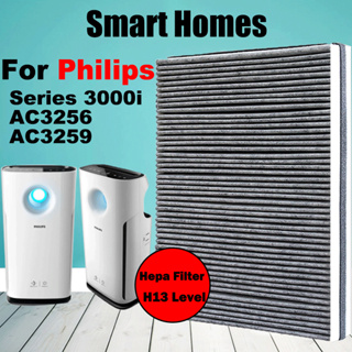 Oem 2-in-1 ไส้กรองคาร์บอน HEPA FY3432 FY3433 แบบเปลี่ยน สําหรับเครื่องฟอกอากาศ Philips 3000i Series AC3256 AC3259