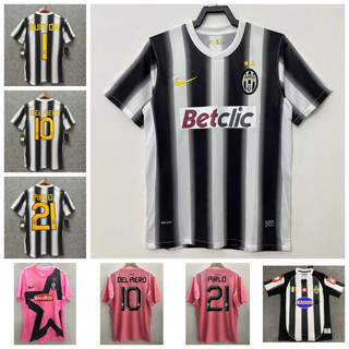 เสื้อกีฬาแขนสั้น ลายทีมชาติฟุตบอล Juventus 2002-03 11-12 ชุดเหย้า สไตล์เรโทร