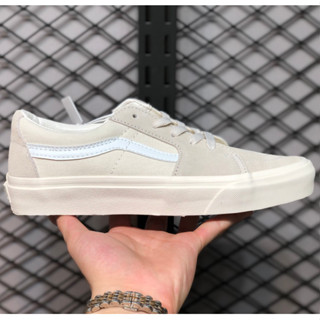 Vans Sk8 Low Yu Wenle รองเท้าผ้าใบลําลอง สไตล์วินเทจ สีเบจ