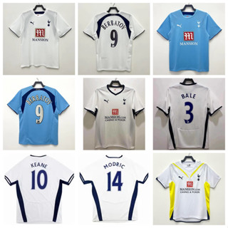 เสื้อกีฬาแขนสั้น ลายทีมชาติฟุตบอล Tottenham Hotspur 2006-07 08-09 09-10 ชุดเหย้า สไตล์เรโทร