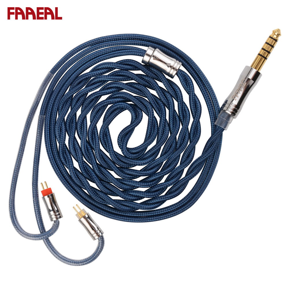 Faaeal NiceHCK JIALAI JLY2 สายหูฟัง PP เส้นด้ายชุบเงิน OCC อัพเกรดลวด MMCX/ QDC/0.78 มม.2Pin สําหรับ KXXS ST-10s
