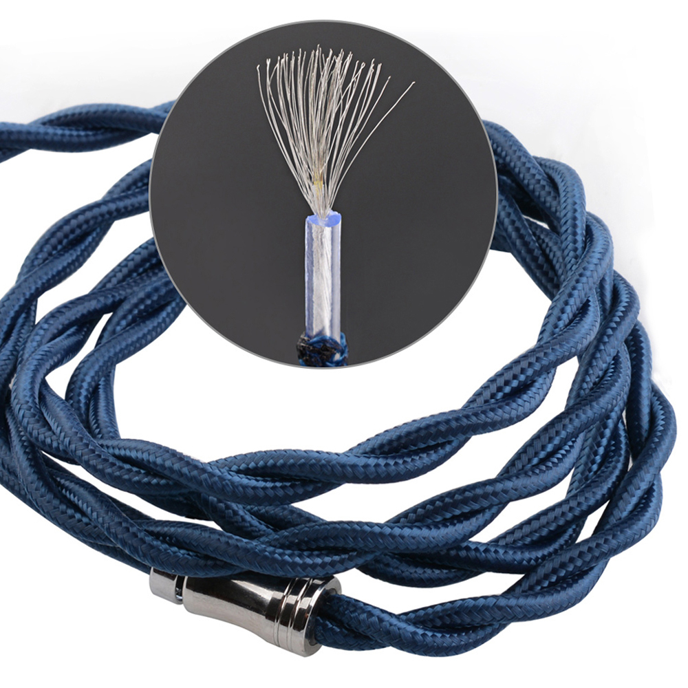 Faaeal NiceHCK JIALAI JLY2 สายหูฟัง PP เส้นด้ายชุบเงิน OCC อัพเกรดลวด MMCX/ QDC/0.78 มม.2Pin สําหรับ KXXS ST-10s