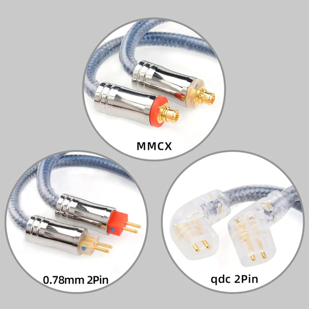Faaeal NiceHCK JIALAI JLY2 สายหูฟัง PP เส้นด้ายชุบเงิน OCC อัพเกรดลวด MMCX/ QDC/0.78 มม.2Pin สําหรับ KXXS ST-10s