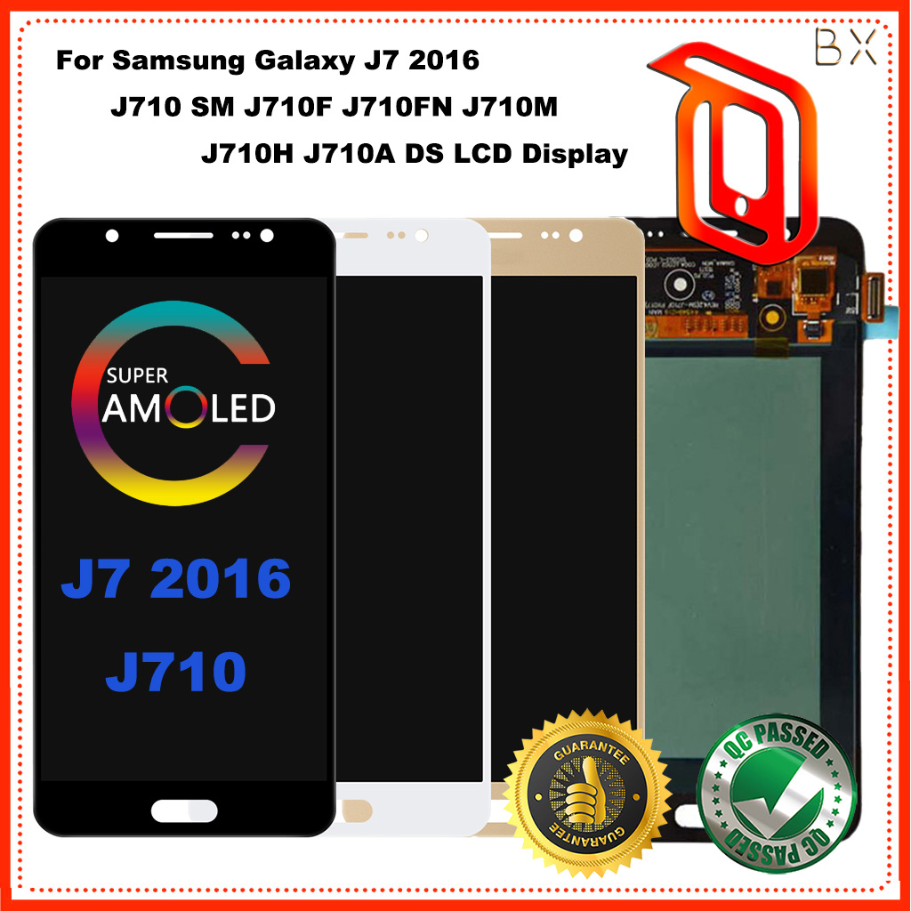 หน้าจอสัมผัสดิจิทัล LCD AMOLED สําหรับ Samsung Galaxy J7 2016 LCD J710 SM J710F J710FN J710M J710H J710A DS