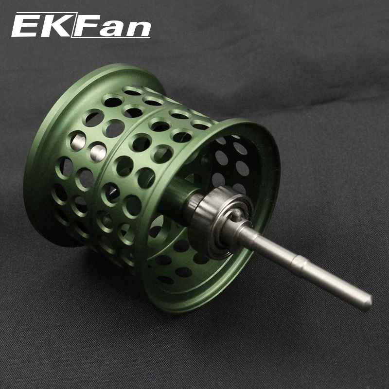 EKFan สําหรับ Daiwa CC80 CR80 ถ้วยเกลียวไมโครถ้วยลวดตื้นถ้วย Micro Ray ถ้วยการปรับเปลี่ยนแบริ่งโลหะสีเขียว