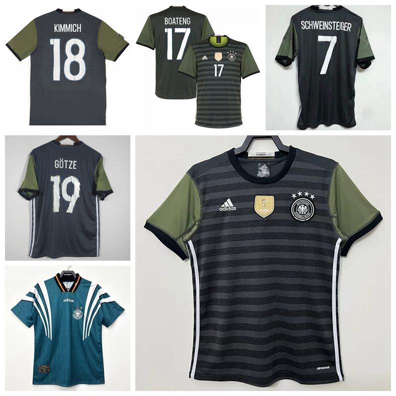1996 2016 World Cup Germany Retro Jersey Gotze Boateng Kimmich Schweinsteiger เสื้อฟุตบอล