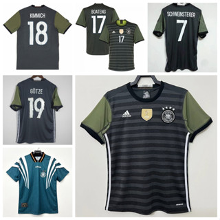 เสื้อกีฬาแขนสั้น ลายทีมชาติฟุตบอล World Cup 1996 2016 Gotze Boateng Kimmich Schweinsteiger สไตล์เยอรมนีเรโทร