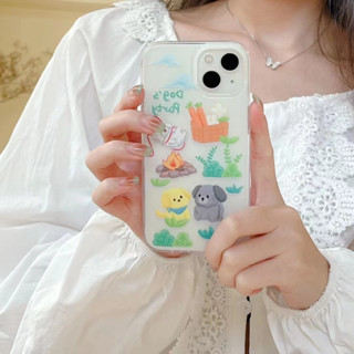 เคสโทรศัพท์มือถือ tpu แบบนิ่ม ลายการ์ตูนสัตว์ สําหรับ iPhone 12pro 11 14 14promax 14pro 13pro 12promax