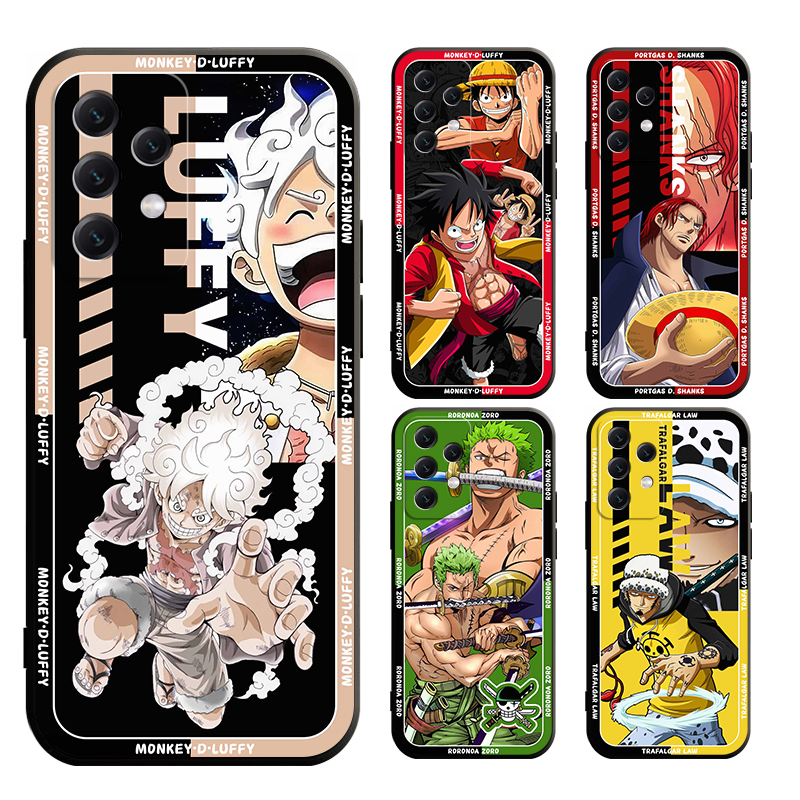เคส SAMSUNG A24 A14 A34 A54 5G A11 M11 4G 5G A51 A71 A20 A30 A70 A70S โทรศัพท์มือถือแบบนิ่ม ลายลูฟี่ ซันจิ สําหรับ
