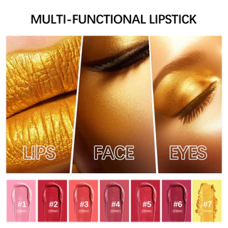 Ibcccndc ลิปสติก เนื้อชิมเมอร์ กลิตเตอร์ 6 ชิ้น/เซต