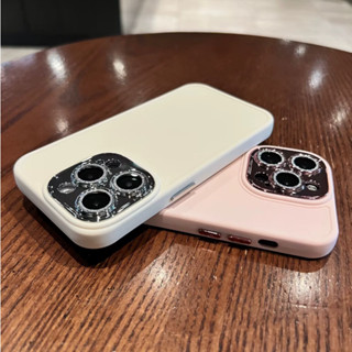 【Glitter lenses/silicone soft case/Pink】เคส compatible for iPhone 11 12 13 14 pro max case