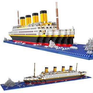 บล็อกของเล่น Titanic Ship ธีมภาพยนตร์ ของขวัญ สำหรับเด็ก 1787 ชิ้น เรือไททานิค